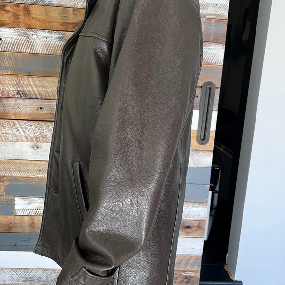 Men's leather jacket with fur lining size L - Picture 2 of 16